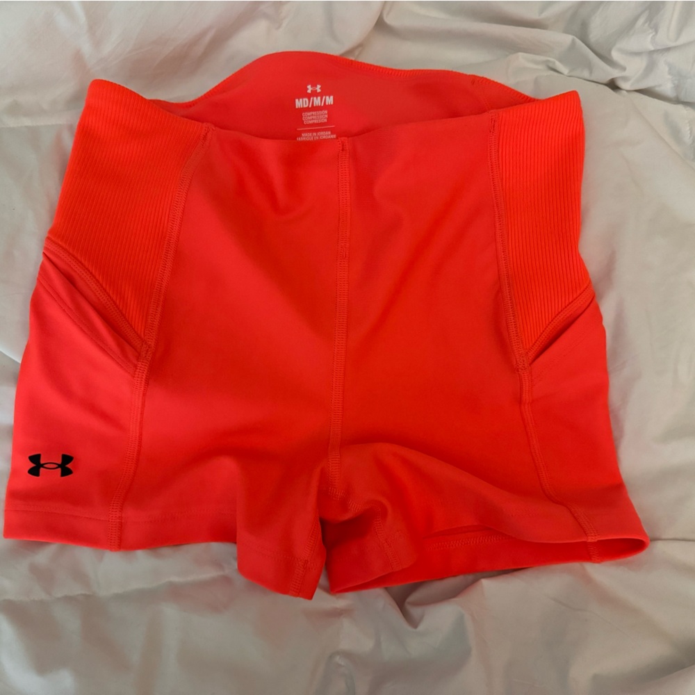 Under Armour Red Athletic Shorts Moisture-Wicking Lightweight